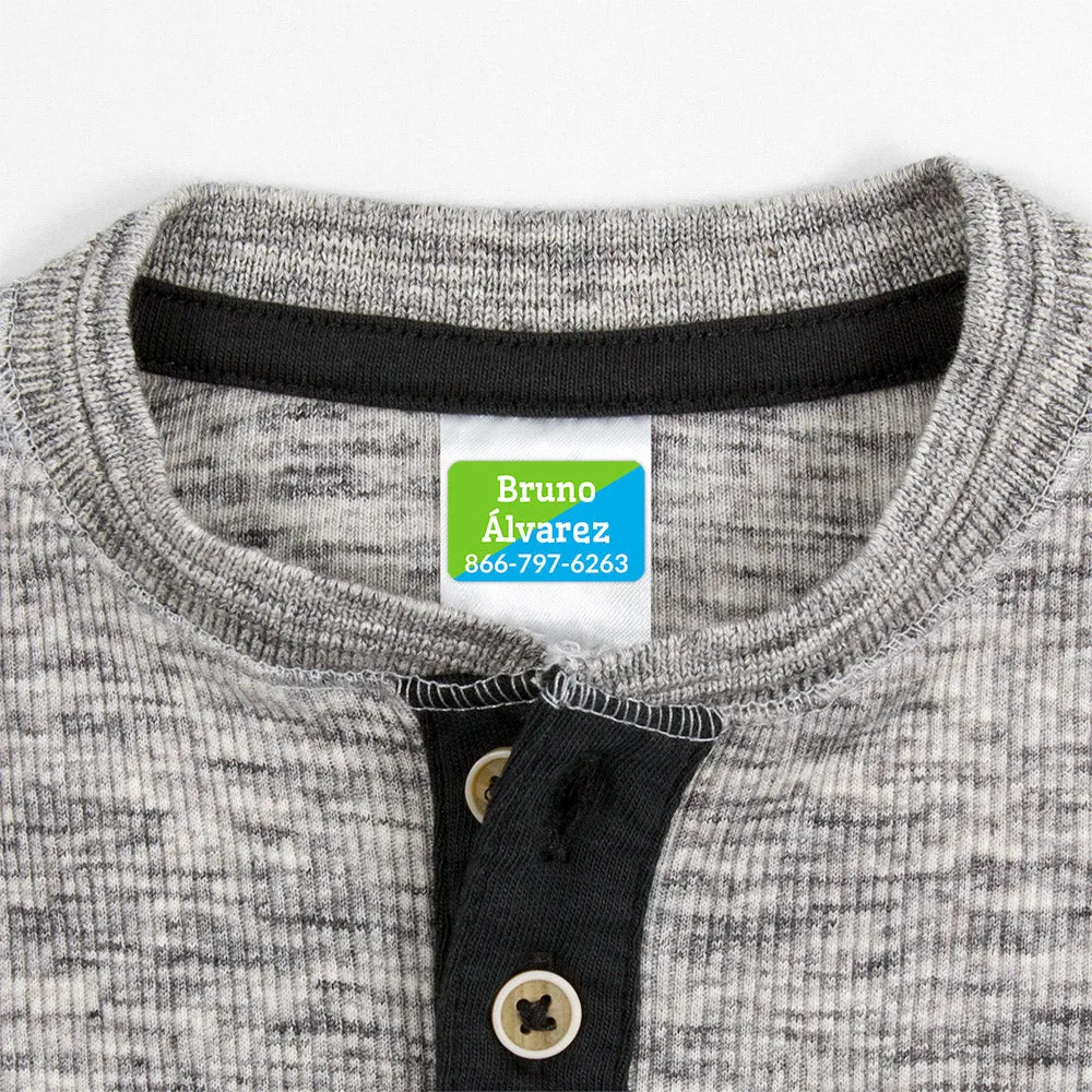 Two-tone Contact Clothing Labels