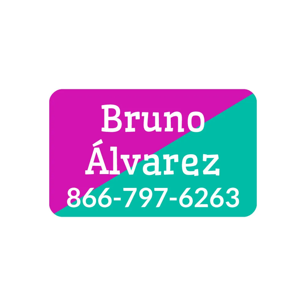 Two-tone Contact Clothing Labels