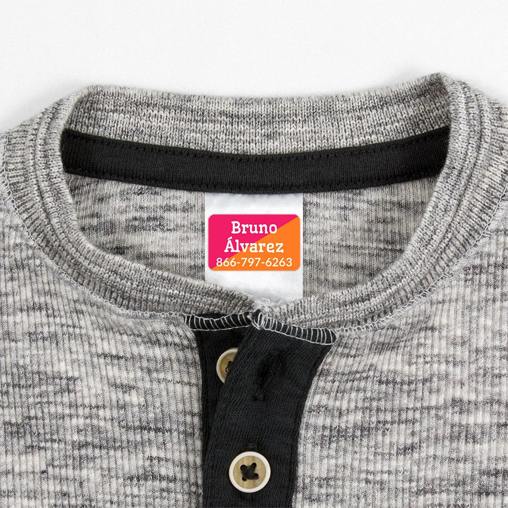 Two-tone Contact Clothing Labels