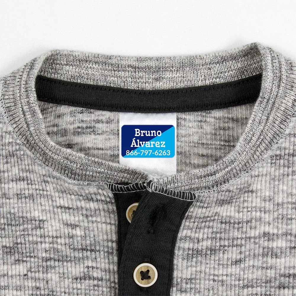 Two-tone Contact Clothing Labels