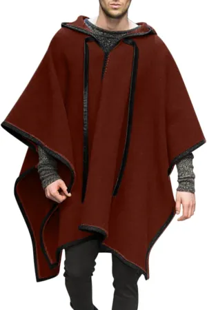 Unisex Casual Hooded Poncho Cape Cloak Fashion Coat Hoodie Pullover Casual Asymmetric Hem Hoodie Sweatshirts