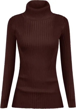 v28 Turtleneck Ribbed Sweaters for Women Cute Sexy Knitted Warm Fitted Sweater