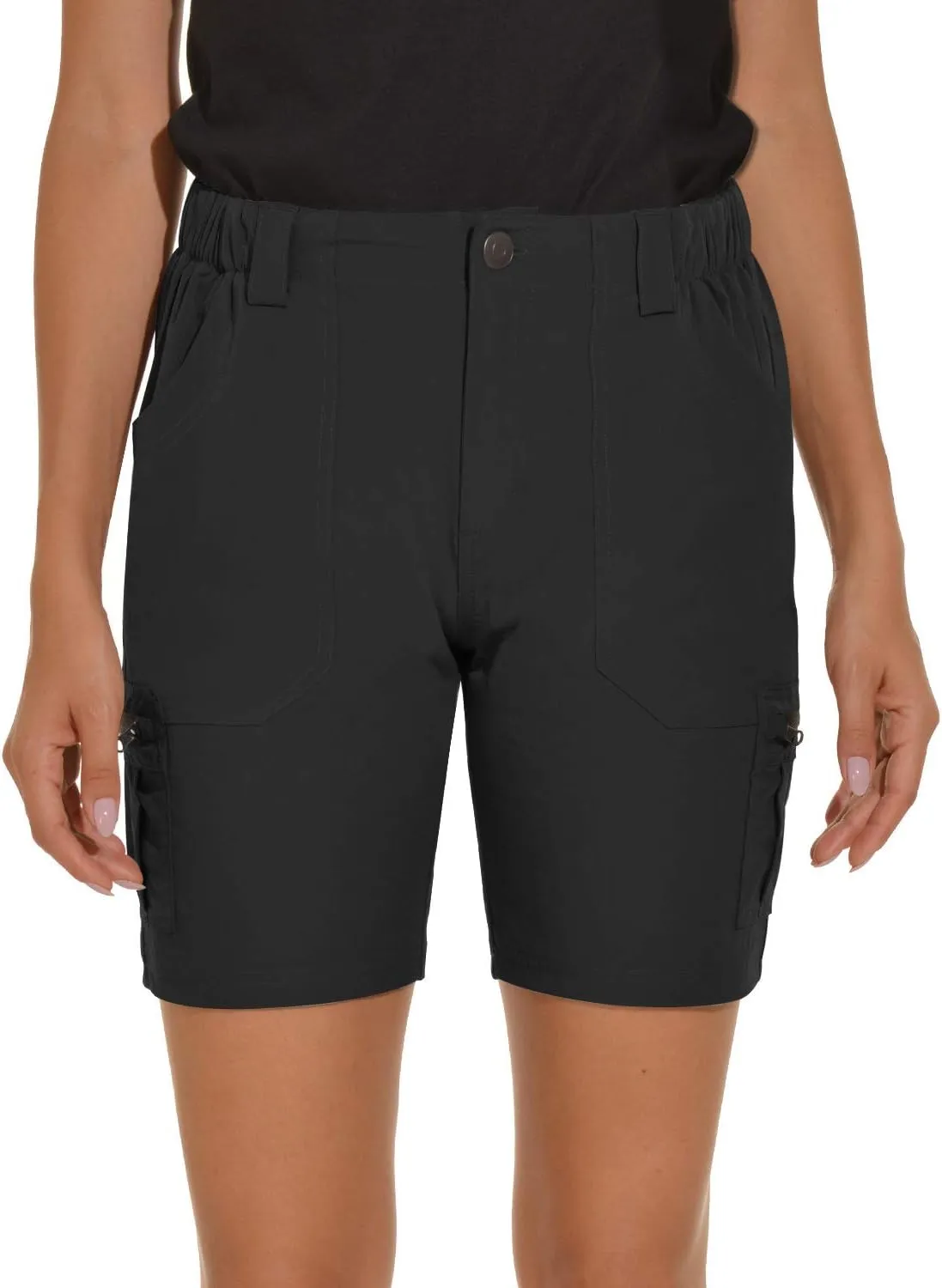 VAYAGER Women's Hiking Cargo Shorts Quick Dry Lightweight Stretch Shorts Golf Fishing Outdoor Casual Shorts