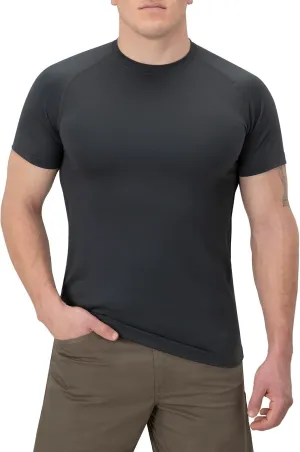Vertx Mens Short Sleeve Tactical T Shirt for Athletic, Workout, Police, Pull On Longline Style, Semi Compression Fit