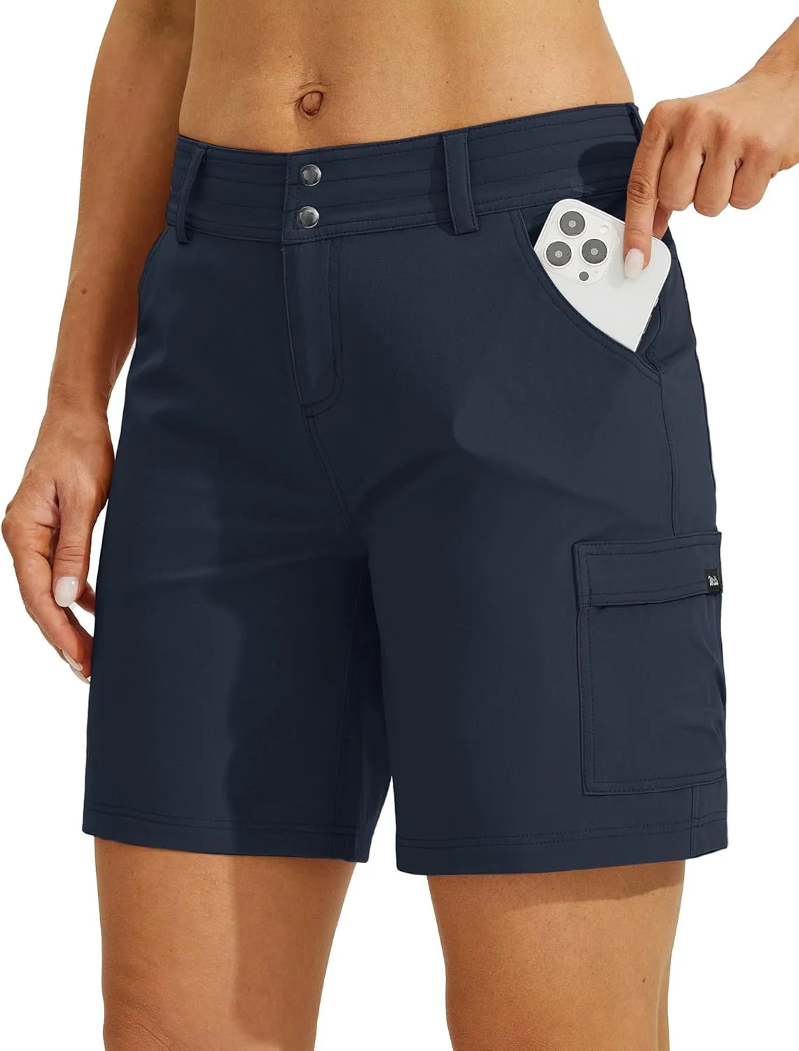 Willit Women's Golf Hiking Shorts Cargo Quick Dry Athletic Shorts Casual Summer Shorts with Pockets 7"