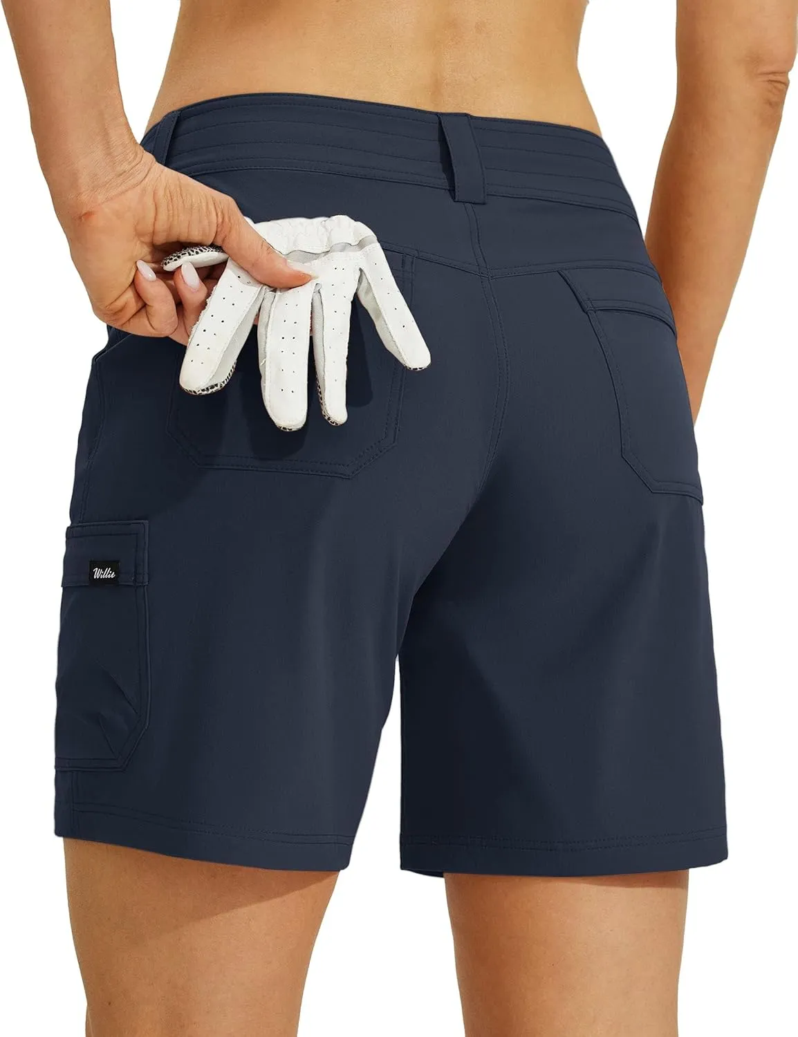 Willit Women's Golf Hiking Shorts Cargo Quick Dry Athletic Shorts Casual Summer Shorts with Pockets 7"