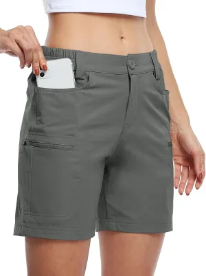 Willit Women's Shorts Hiking Cargo Golf Shorts Outdoor Summer Stretch Shorts with Pockets Water Resistant