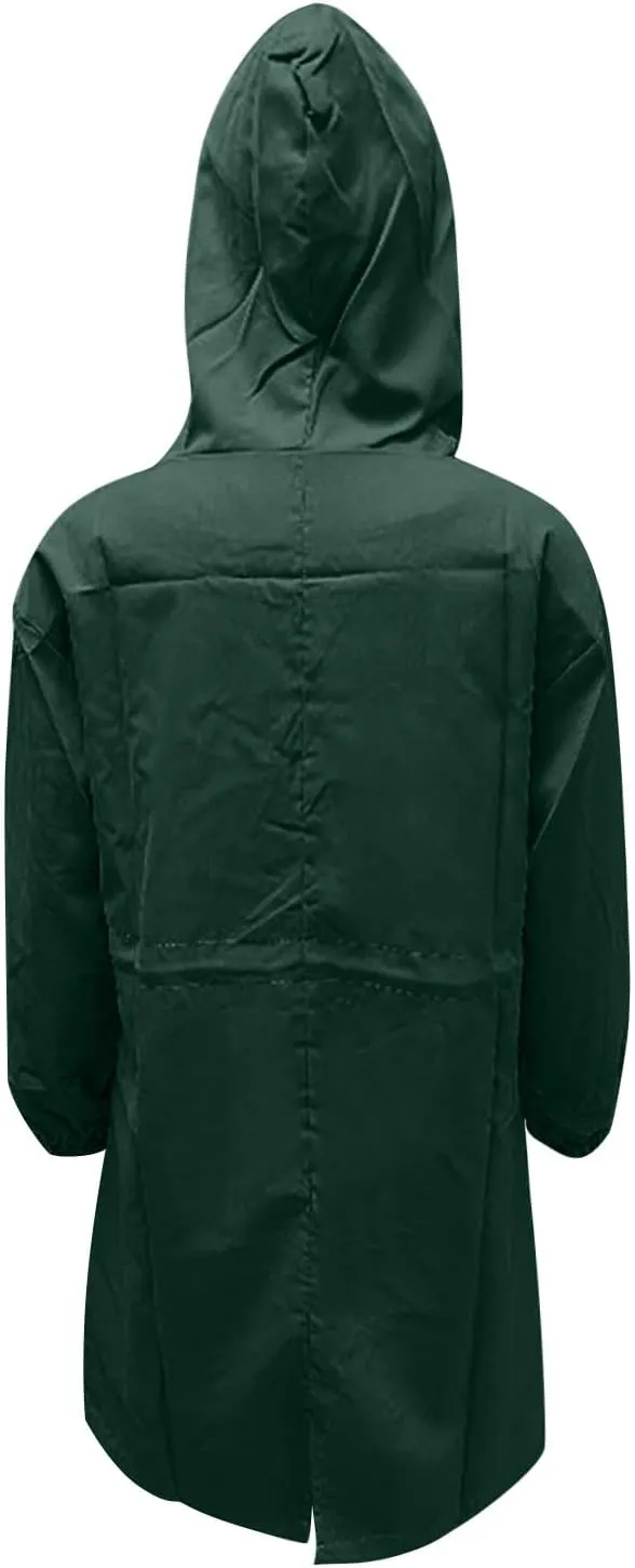 Windproof Classic Hooded Coat Outwear Womens Elegant Windbreaker Wild Winter Women'S Womens Oversized Long Trench