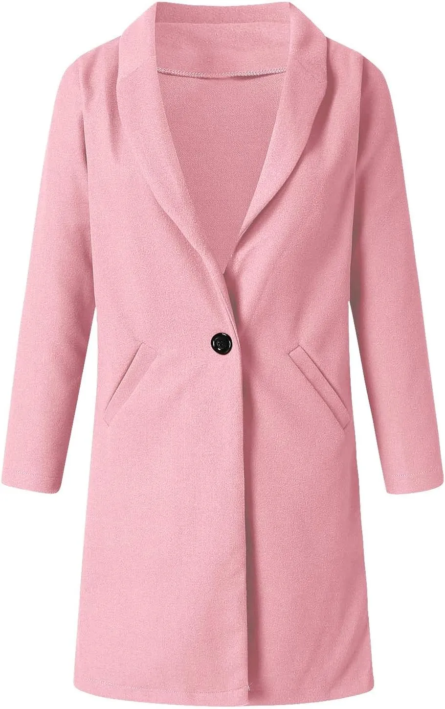 Winter Pea Coats for Women Elegant Double Breasted Lapel Jacket Wool Blend Trench Coat Mid Long Dress Coats