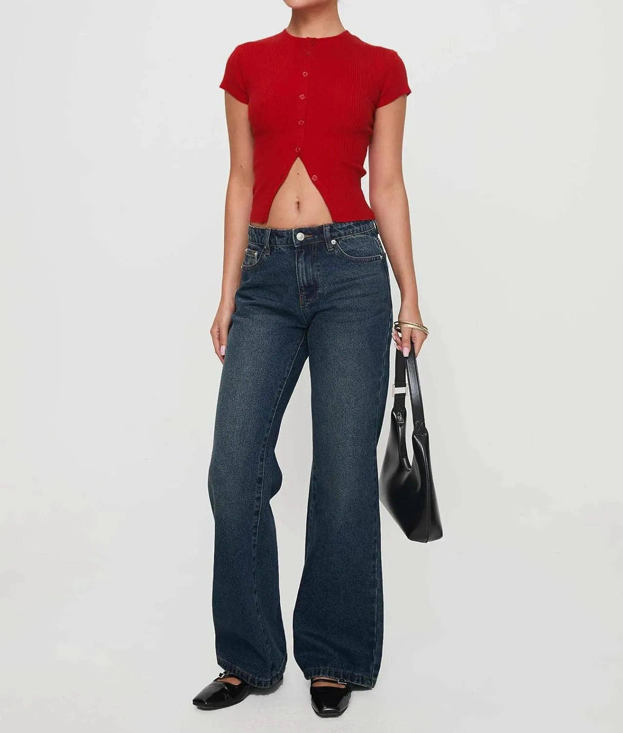 Women Basic Button Down Short Sleeve Crop Tee Tops Open Front Ribbed Knit Crewneck Tight Fitted T Workout Shirts