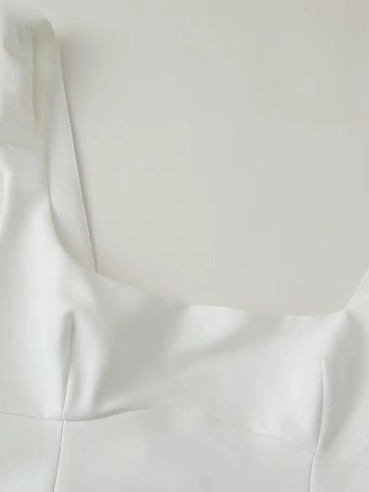 Women Casual Solid Color Square Neck Camisole Blouse Sleeveless Tops Regular Fit