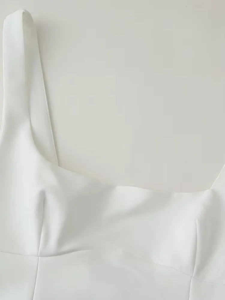 Women Casual Solid Color Square Neck Camisole Blouse Sleeveless Tops Regular Fit