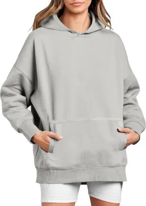 Women's Camo Hoodie Maple-Leaf Print Oversized Sweatshirt Fleece Hooded Sweatshirts with Pocket Casual Fall Pullover
