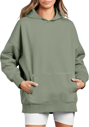 Women's Camo Hoodie Maple-Leaf Print Oversized Sweatshirt Fleece Hooded Sweatshirts with Pocket Casual Fall Pullover