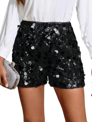 Women's Casual Shorts Skorts Sequin Shorts