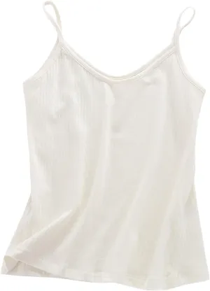 Women's Cotton T-Shirt Plus Size Solid Scoop Neck Sleeveless Camisole Casual Lightweight Breathable Slim Fit Blouse