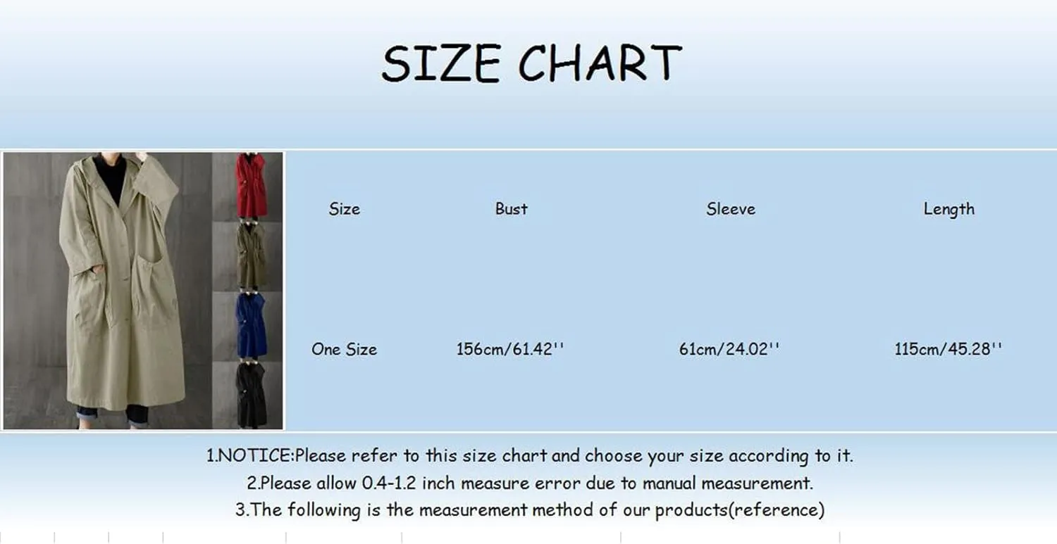 Womens Double Breasted Long Trench Coat Elegant Windbreaker Wild Winter Women'S Coat Double-Breasted Long Pedcoat