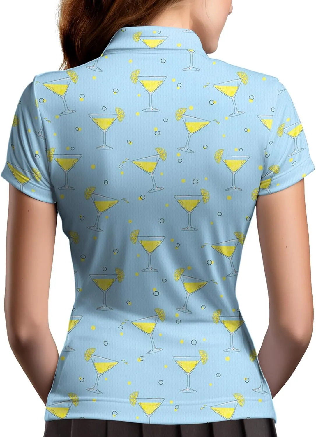 Womens Golf Shirts Hawaiian Funny Print Polo Shirt for Women Golf Shirt Athletic Shirt