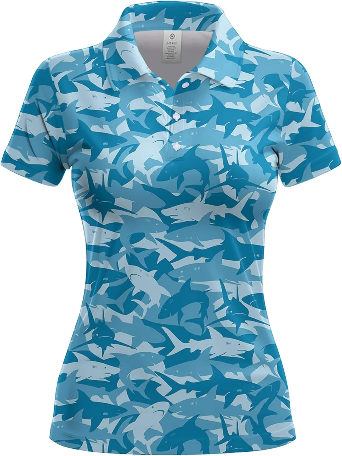 Womens Golf Shirts Hawaiian Funny Print Polo Shirt for Women Golf Shirt Athletic Shirt