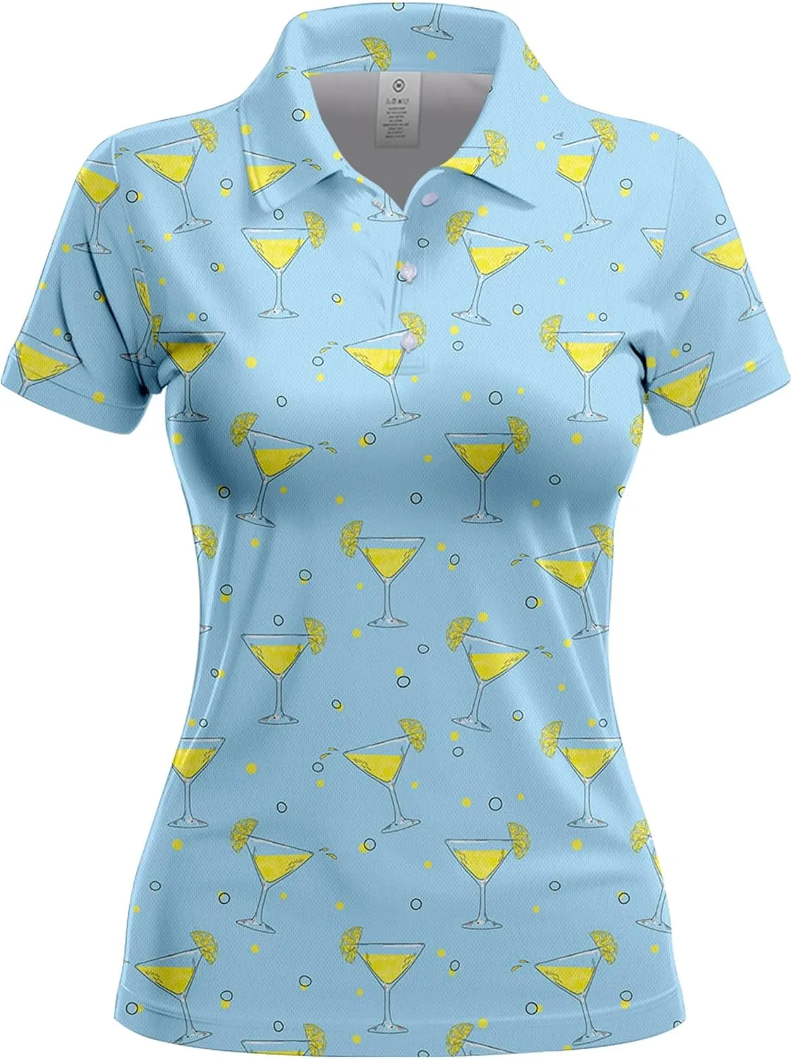 Womens Golf Shirts Hawaiian Funny Print Polo Shirt for Women Golf Shirt Athletic Shirt