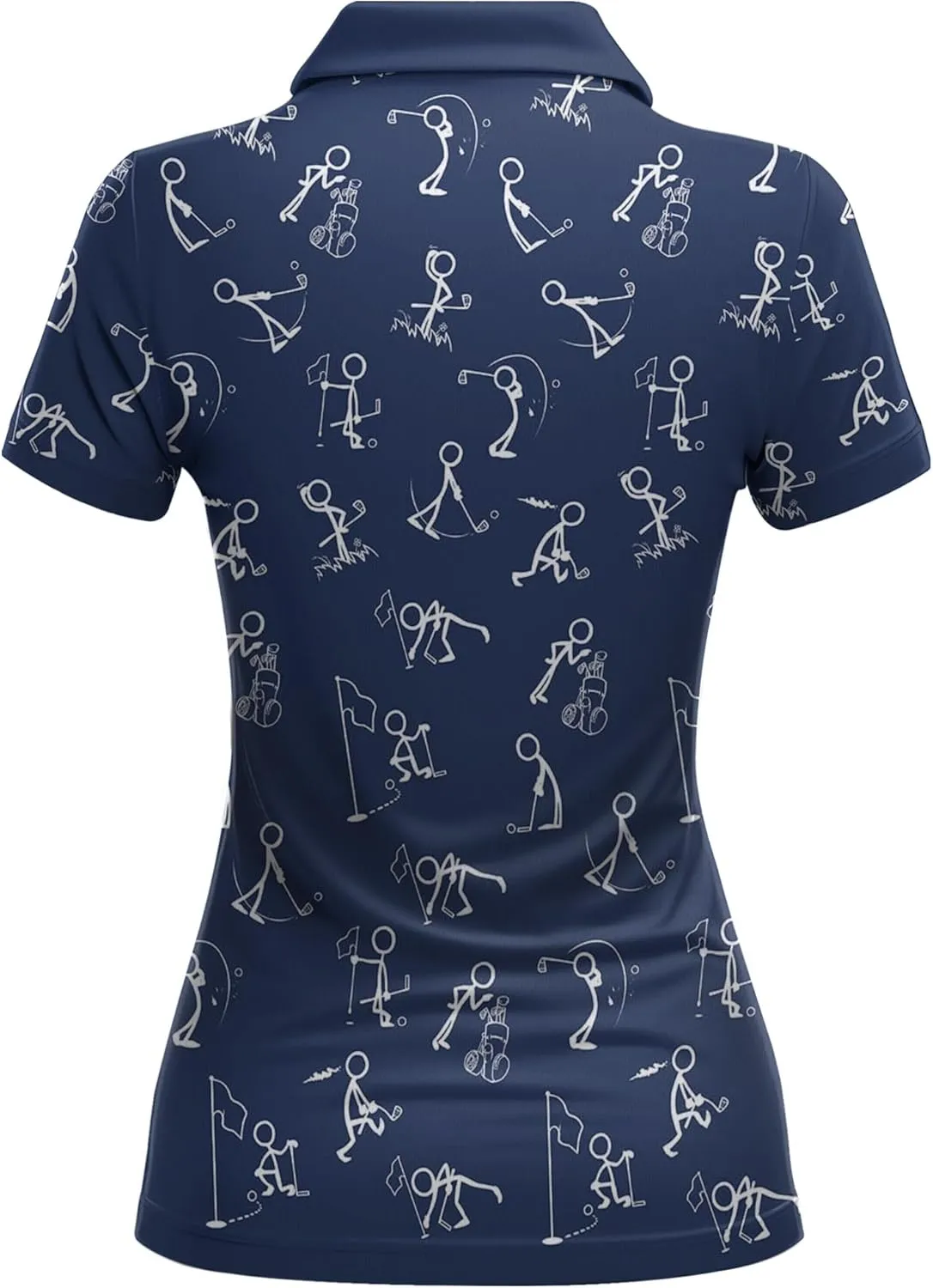 Womens Golf Shirts Hawaiian Funny Print Polo Shirt for Women Golf Shirt Athletic Shirt