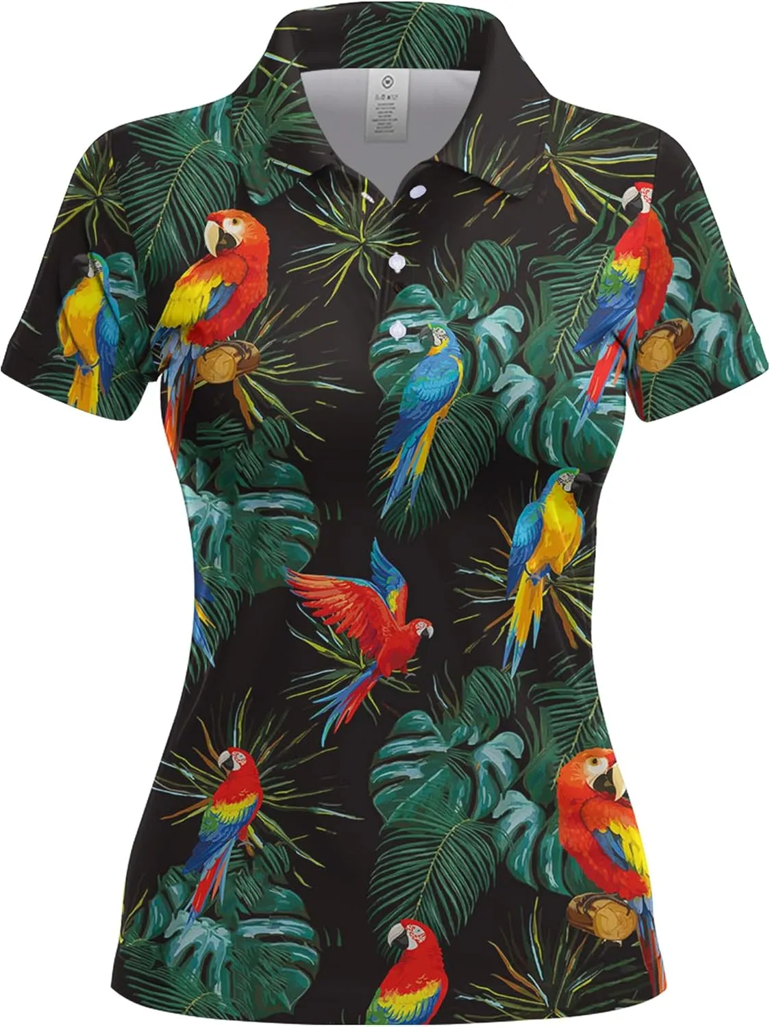 Womens Golf Shirts Hawaiian Funny Print Polo Shirt for Women Golf Shirt Athletic Shirt