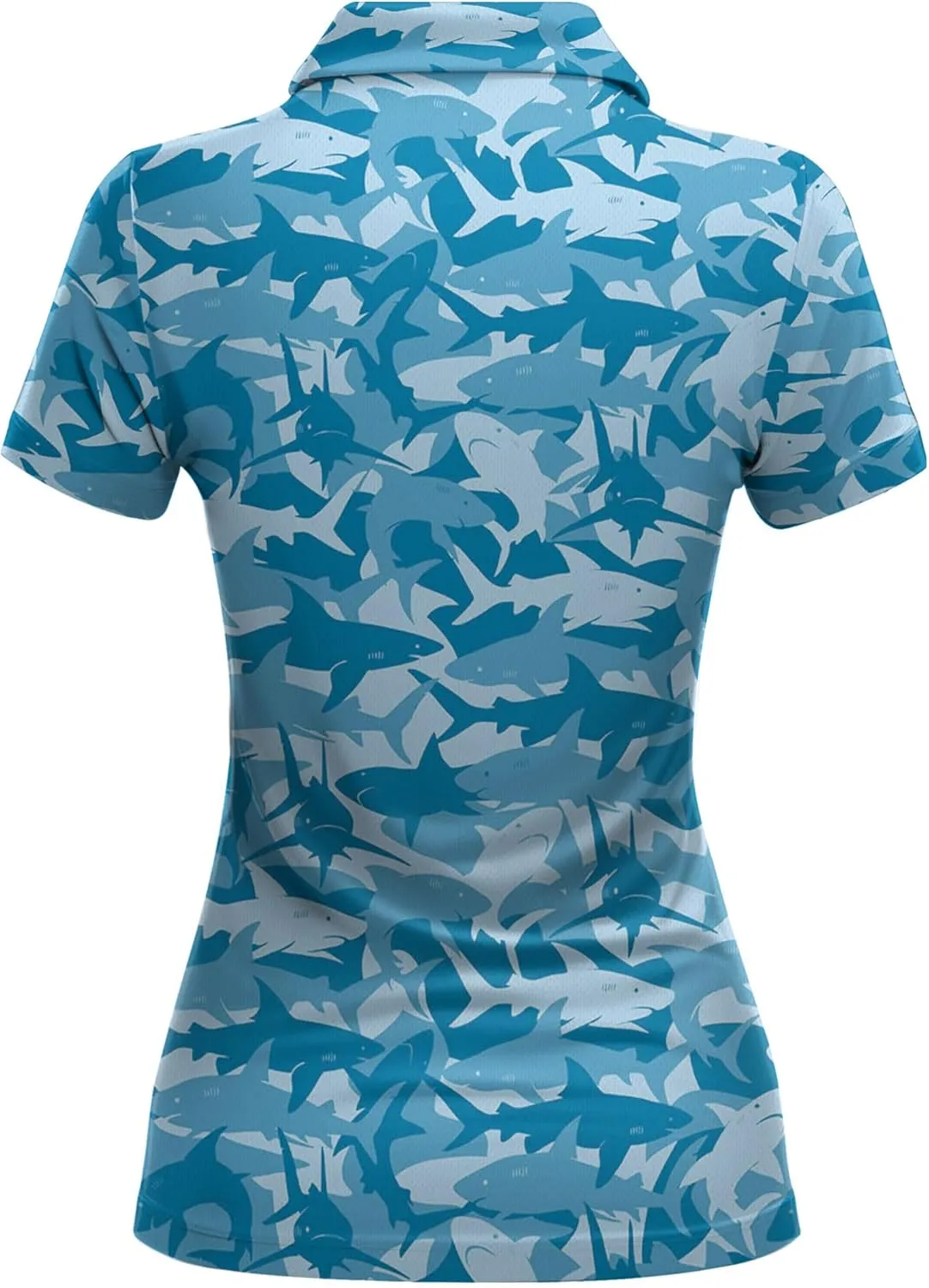 Womens Golf Shirts Hawaiian Funny Print Polo Shirt for Women Golf Shirt Athletic Shirt
