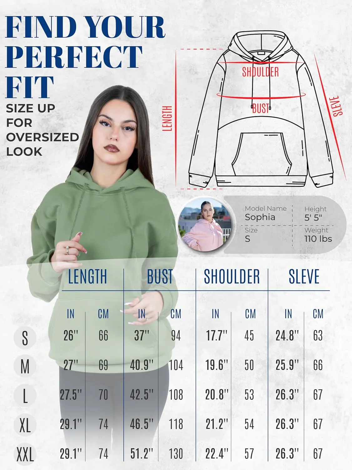 Womens Hoodies Pullover Fleece Sweatshirts Long Sleeve Hoodie With Front Pocket