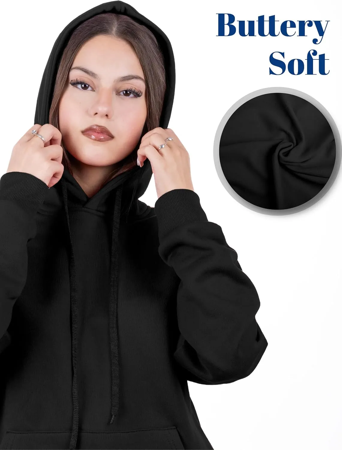 Womens Hoodies Pullover Fleece Sweatshirts Long Sleeve Hoodie With Front Pocket