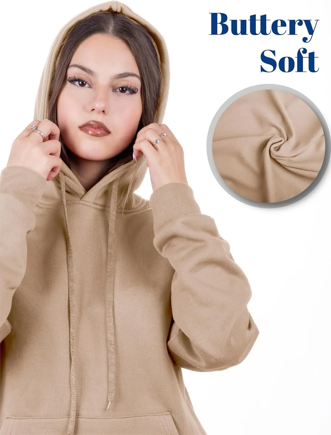 Womens Hoodies Pullover Fleece Sweatshirts Long Sleeve Hoodie With Front Pocket