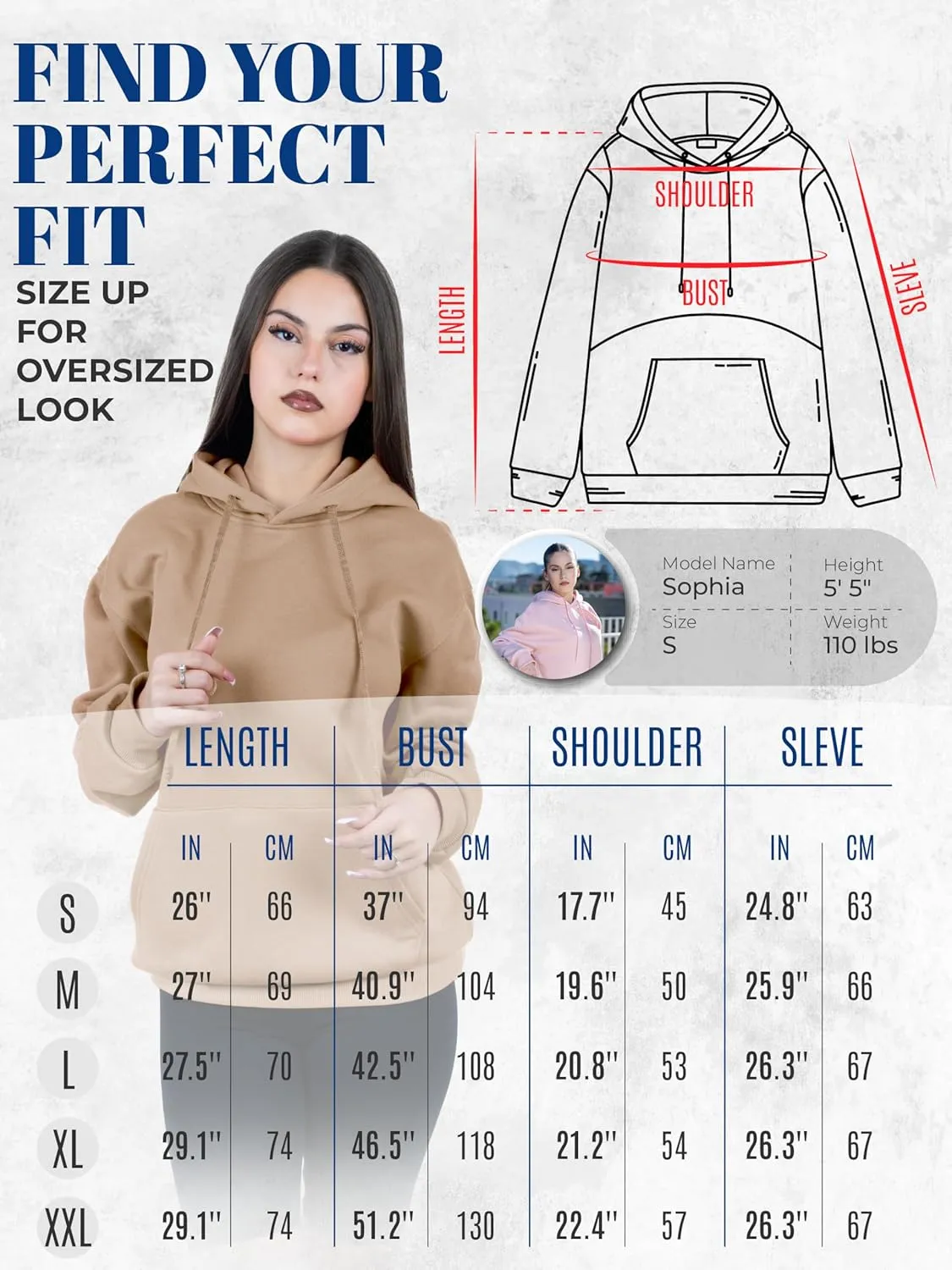 Womens Hoodies Pullover Fleece Sweatshirts Long Sleeve Hoodie With Front Pocket