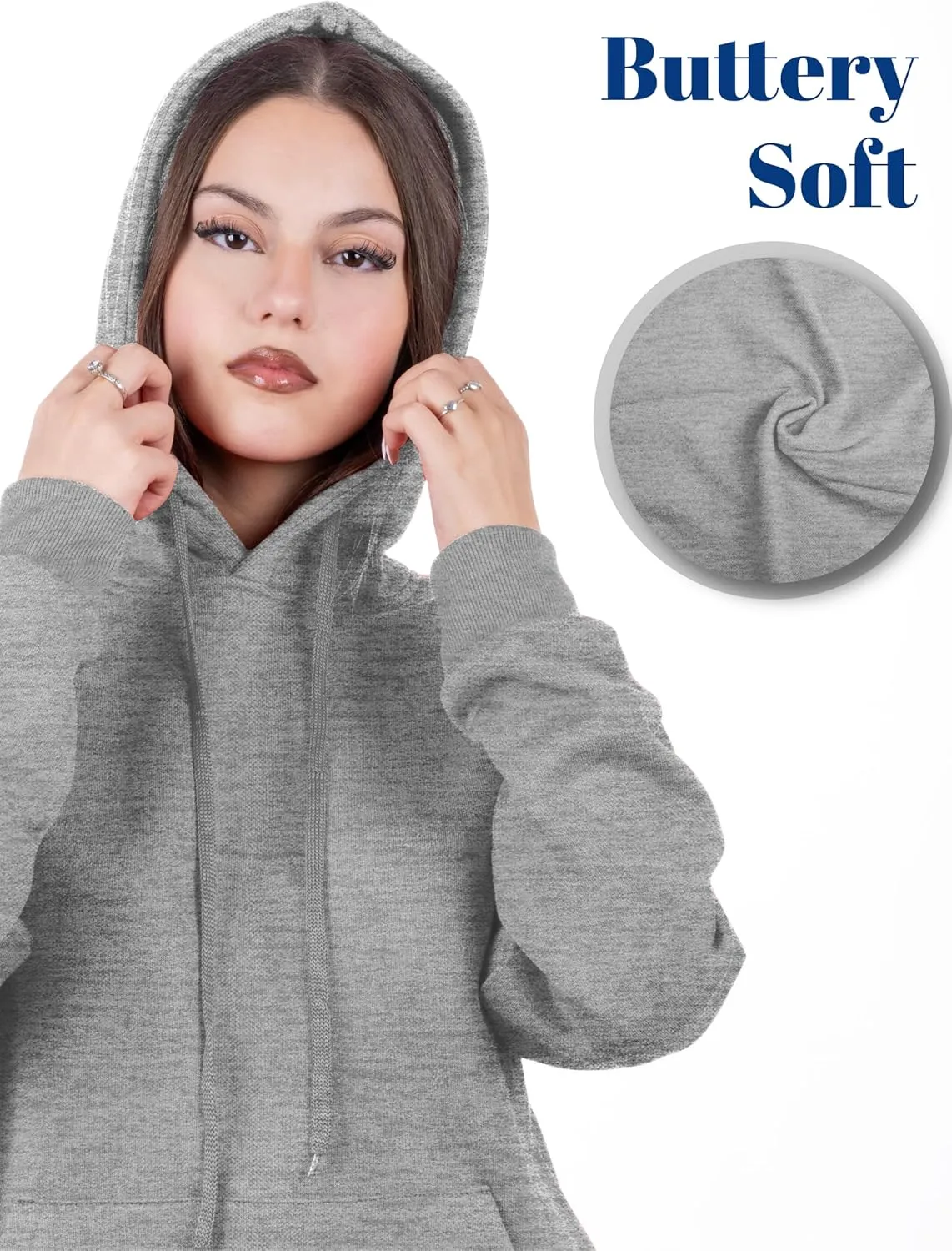 Womens Hoodies Pullover Fleece Sweatshirts Long Sleeve Hoodie With Front Pocket