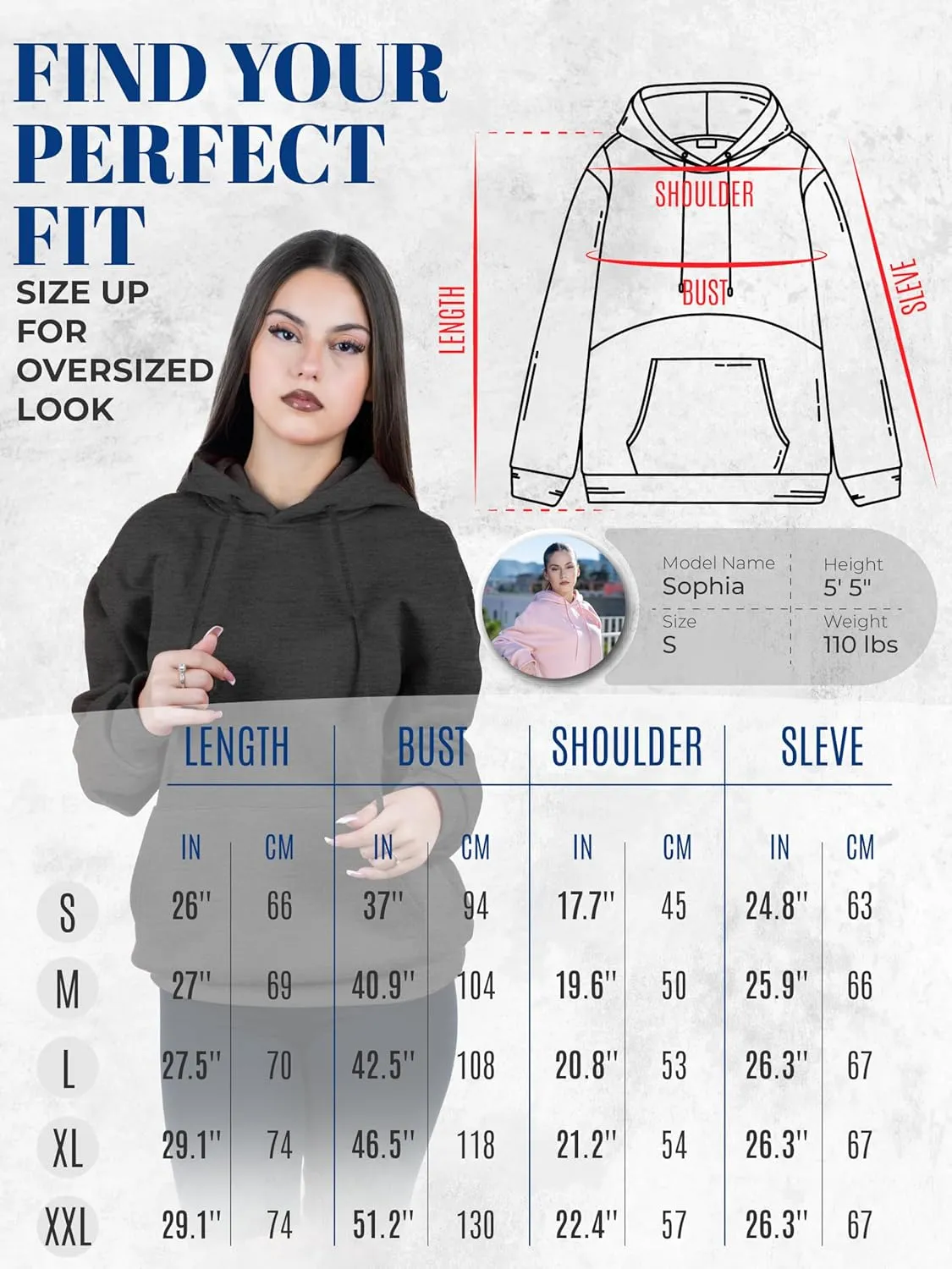 Womens Hoodies Pullover Fleece Sweatshirts Long Sleeve Hoodie With Front Pocket