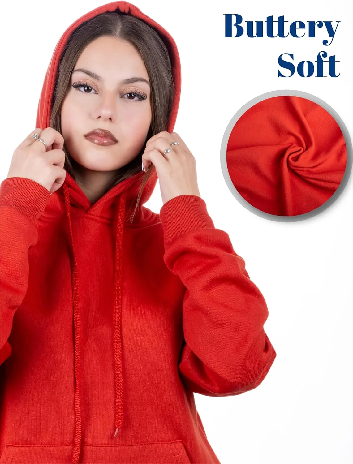 Womens Hoodies Pullover Fleece Sweatshirts Long Sleeve Hoodie With Front Pocket