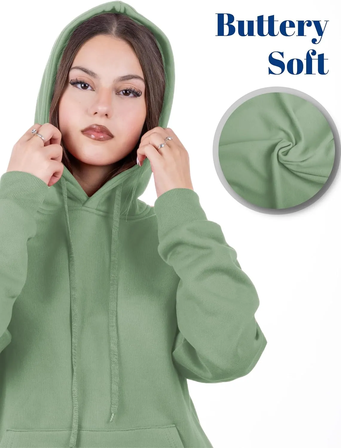 Womens Hoodies Pullover Fleece Sweatshirts Long Sleeve Hoodie With Front Pocket