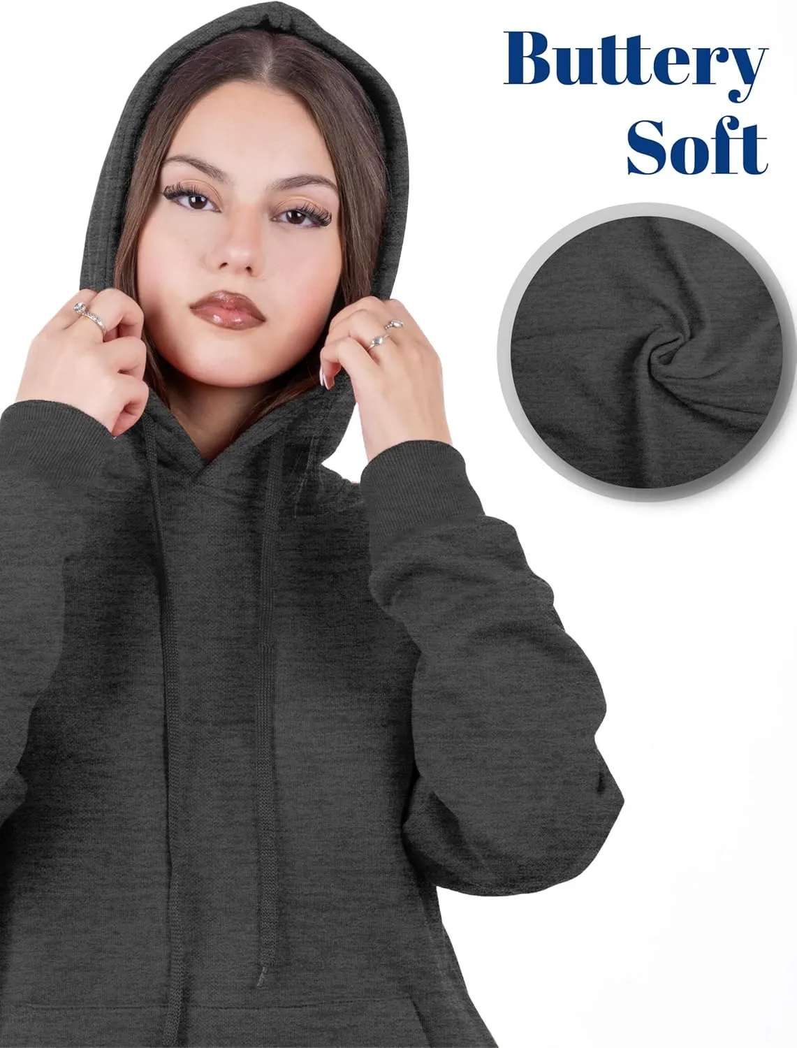 Womens Hoodies Pullover Fleece Sweatshirts Long Sleeve Hoodie With Front Pocket