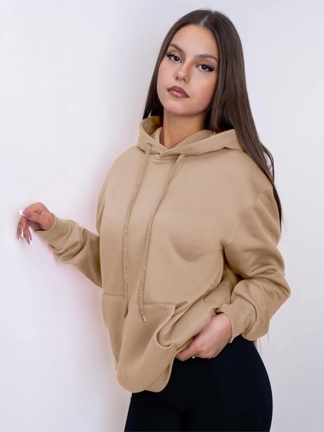 Womens Hoodies Pullover Fleece Sweatshirts Long Sleeve Hoodie With Front Pocket