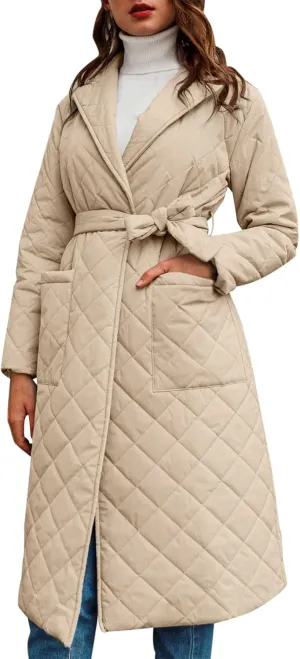 Womens Long Puffer Coat Packable Down Jacket Ultralight Parkas Jacket Maxi Zip Up Winter Hooded Insulated Coat