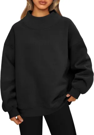 Womens Oversized Sweatshirts Turtleneck Long Sleeve Pullover Hoodies Tops Fall Outfits 2023 Clothes
