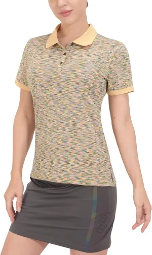 Women's Quick Dry Polo Shirt Short Sleeve Golf Shirt Stretch UV Protection Sports T-Shirt