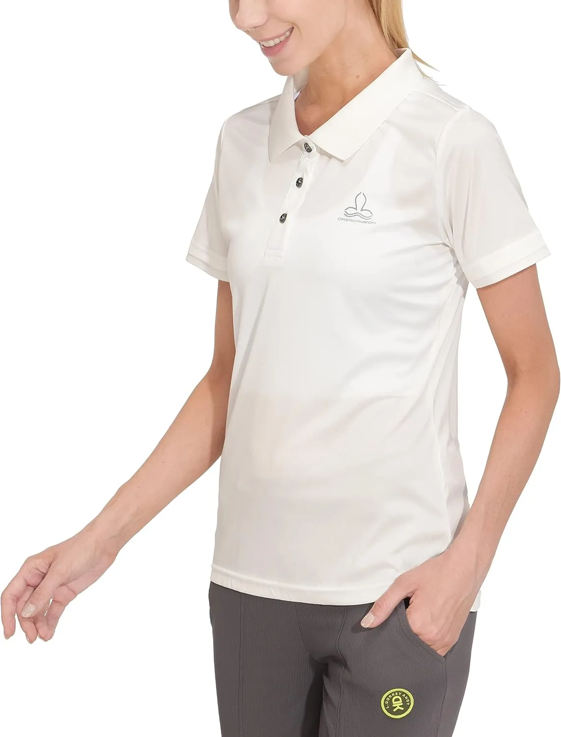 Women's Quick Dry Polo Shirt Short Sleeve Golf Shirt Stretch UV Protection Sports T-Shirt