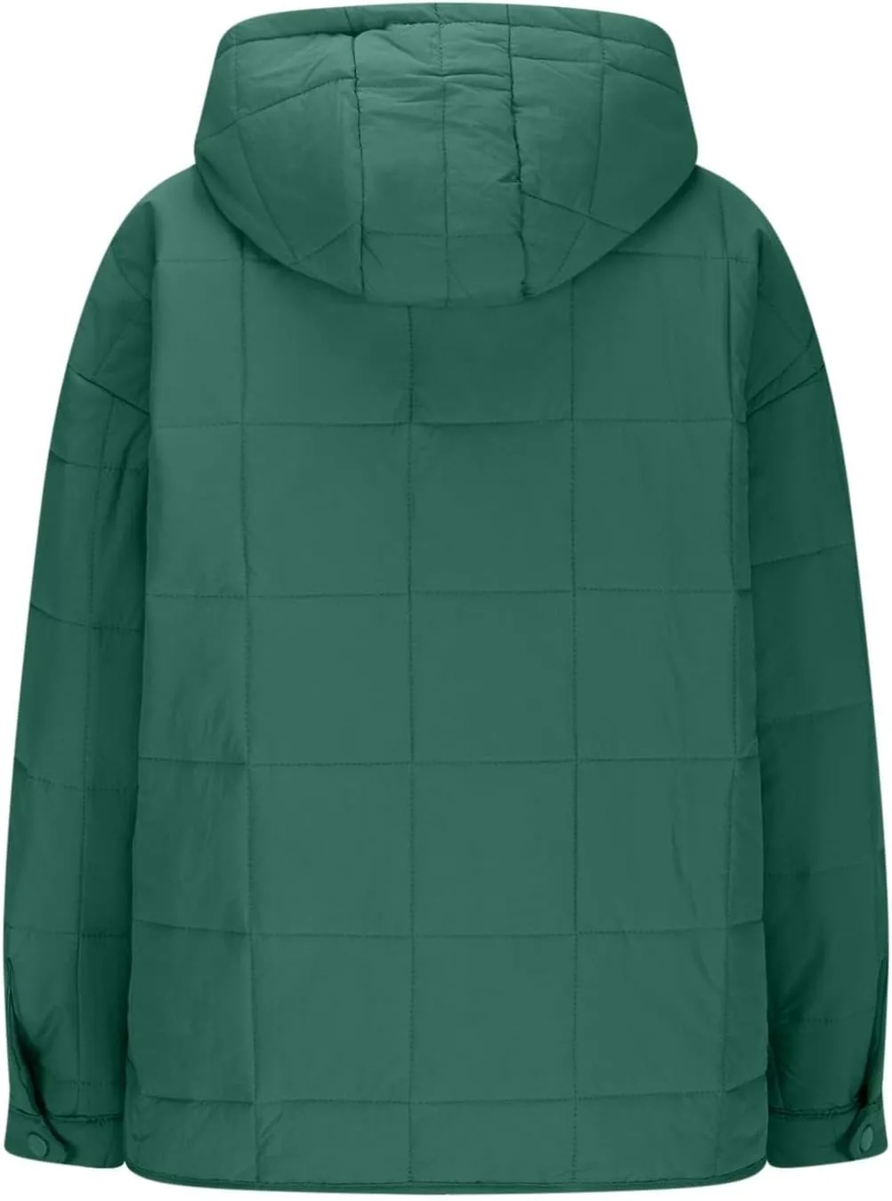 Women's Quilted Warm Puffer Jacket Winter Packable Pullover Down Coat Oversized Hoodie Lightweight Long Sleeve Outwear
