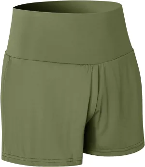Women's Running Shorts High Waisted Sporty Workout Yoga Shorts Quick dry and Breathable Gym Athletic Shorts Pants