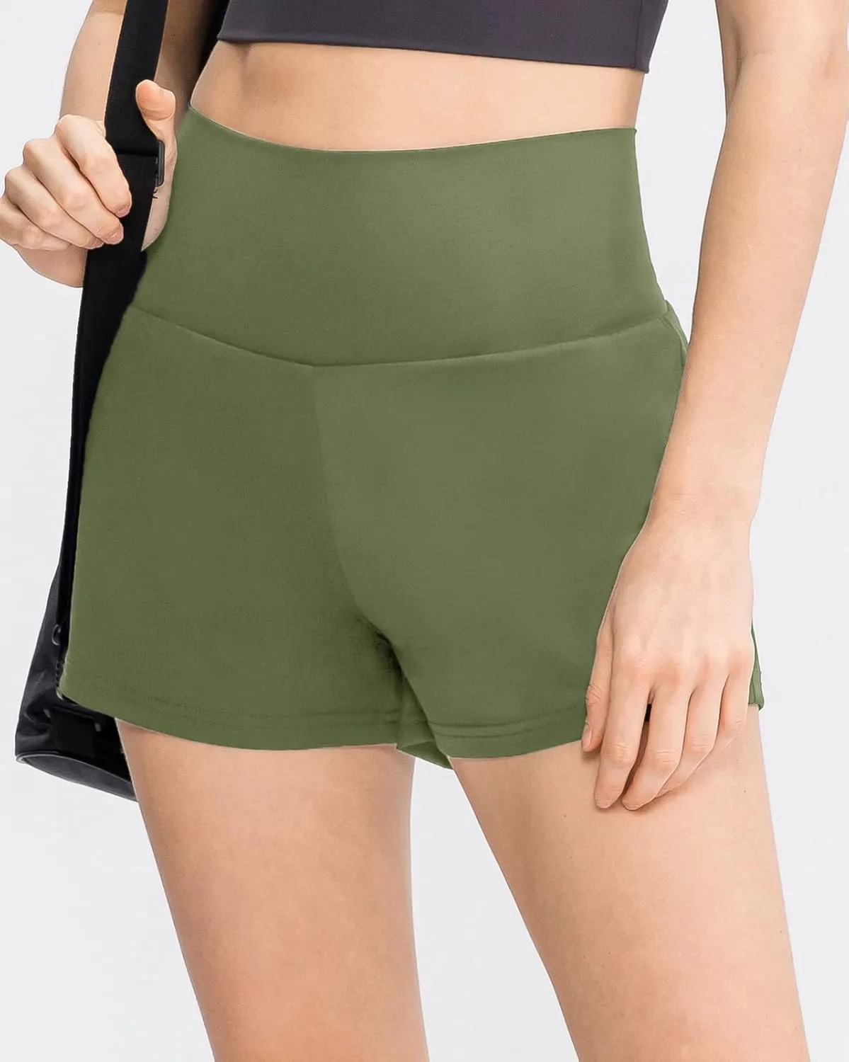 Women's Running Shorts High Waisted Sporty Workout Yoga Shorts Quick dry and Breathable Gym Athletic Shorts Pants