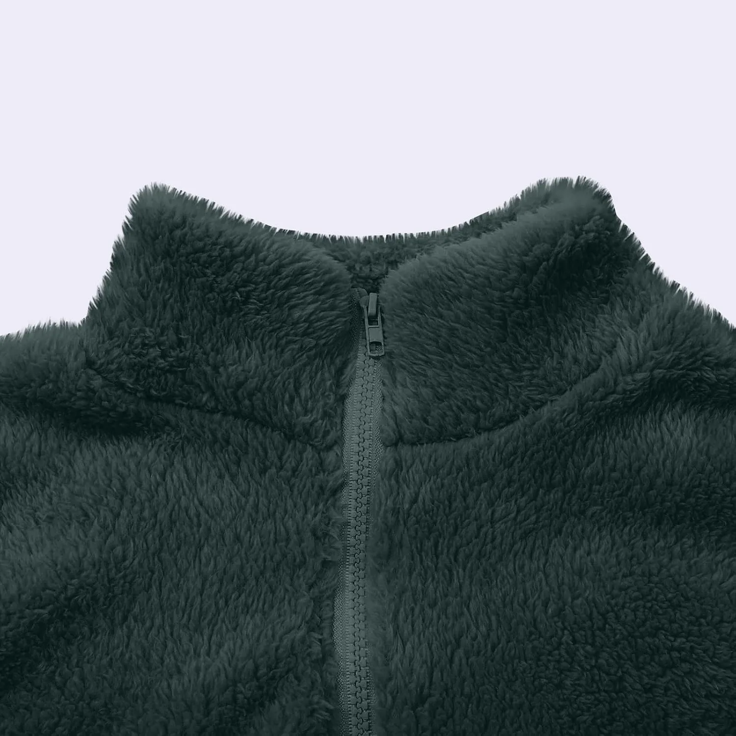 Womens Sherpa Jacket Winter Warm Fleece Zip Up Jacket Lightweight Long Sleeve Sweatshirts Casual Stand Collar Coats