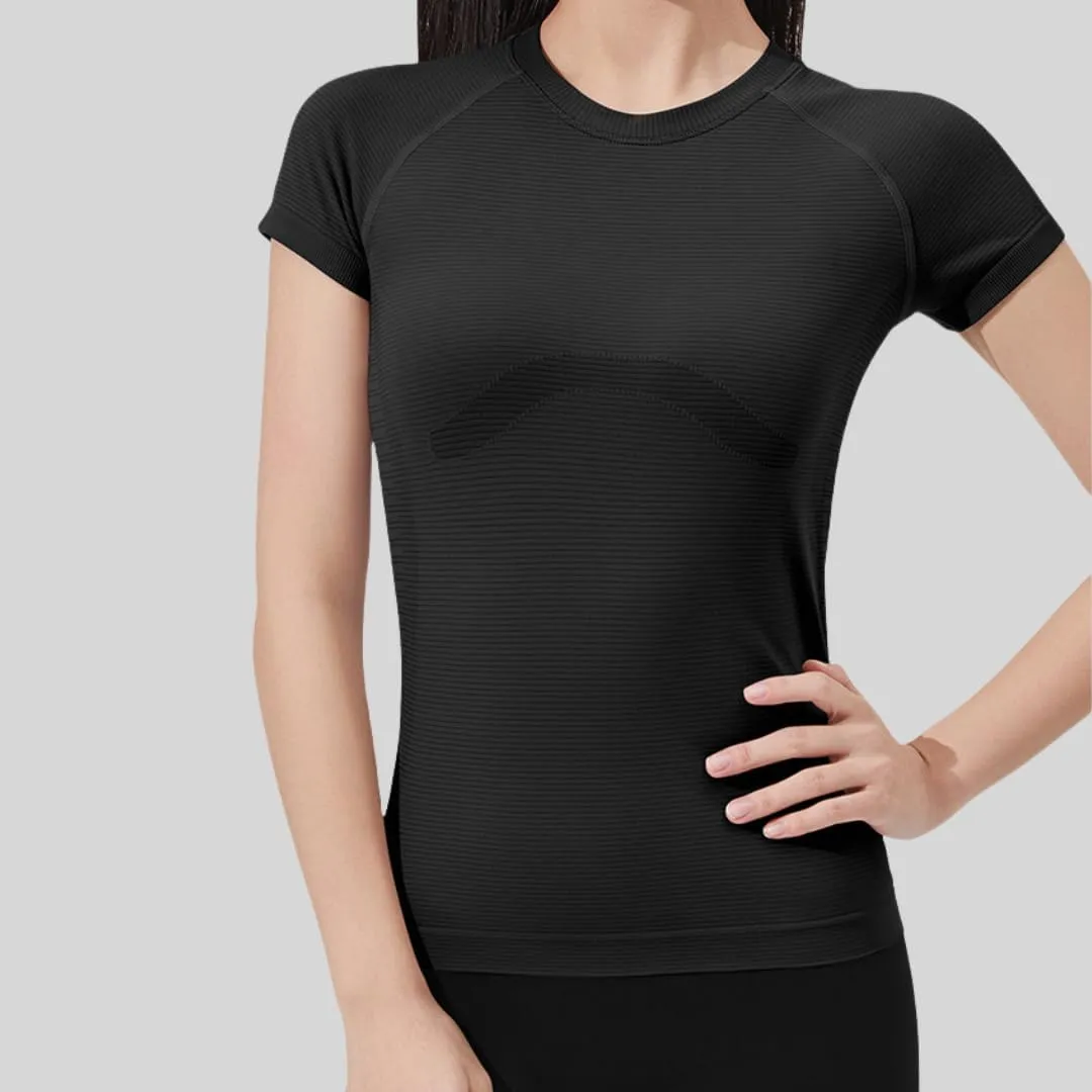 Women's Short Sleeve Workout T-Shirt Quick-Dry Yoga Top,Breathable Running Shirt with High Stretch