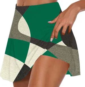 Women's Skirt Shorts Skort Color Block Summer Trendy Athletic Shorts Golf Active Athletic Shorts Tennis Skirt with Shorts