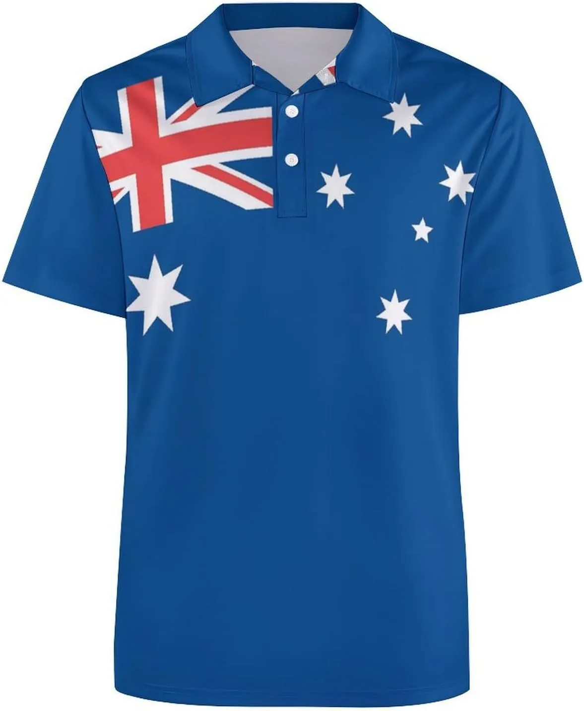 Women's Sport Australian Flag Polo-Shirt Soft Short-Sleeve Polo-Shirt for Women