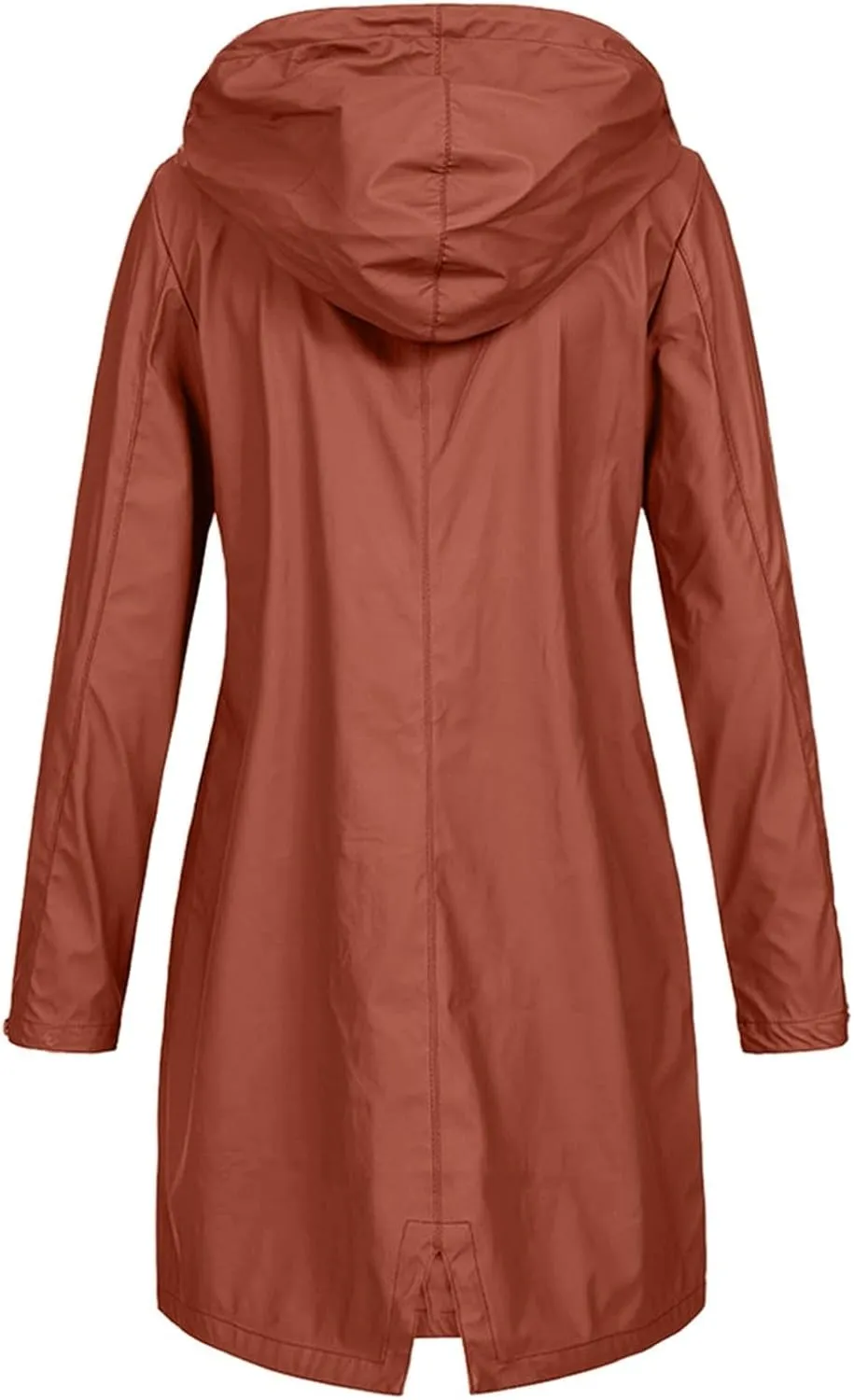 Womens Trench Coat Solid Hooded Jacket Windproof Outdoor Coat Plus Women'S Double Breasted Mid-Length Belted