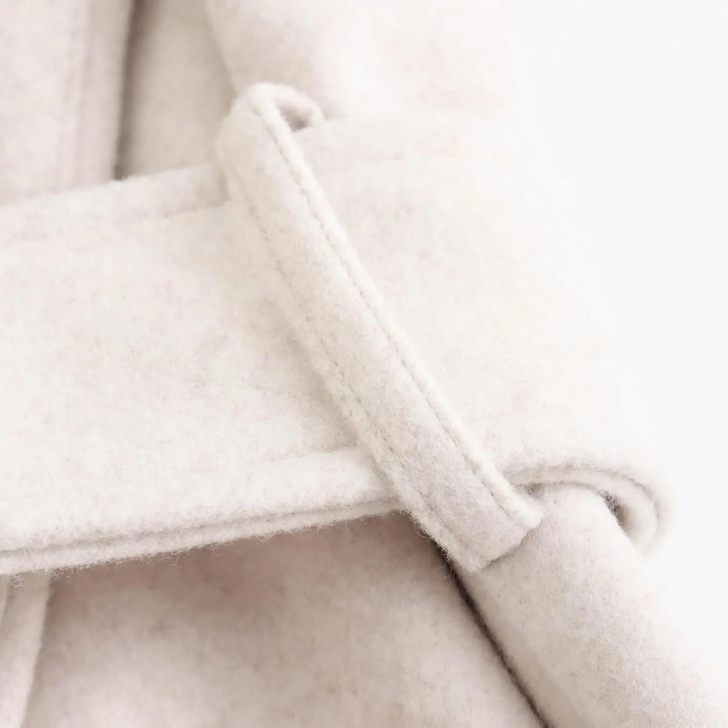 Womens Winter Wool Blend Pea Coat Casual Notched Lapel Collar Trench Coat Belted Elegant Long Overcoat Jacket